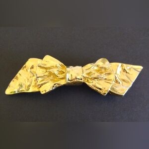 1986 Mimi Di N bow belt buckle gold-plated 2pc